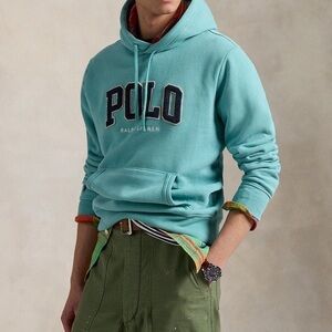 Polo by Ralph Lauren Men's Teal Hoodie
